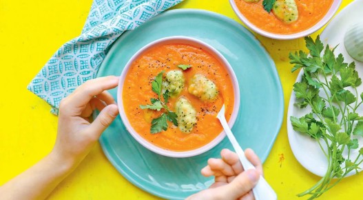 Крем-суп с овощами и клецками для уютного обеда