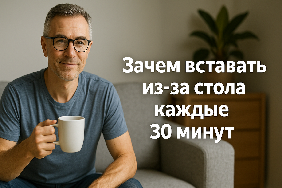 Почему важно вставать из-за стола каждые 30 минут?