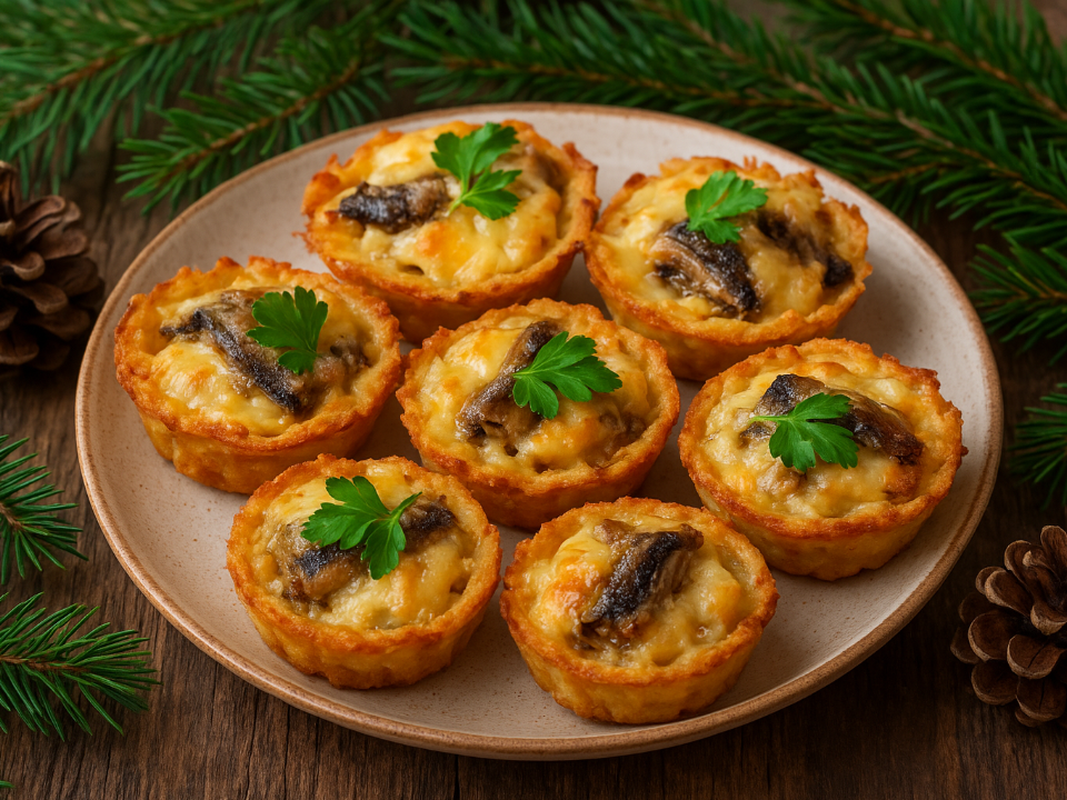 Удивите гостей: картофельные корзинки с рыбной начинкой для новогоднего стола