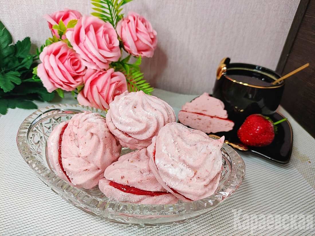 Клубничный кето зефир с джемом: простота и вкус в одном лакомстве