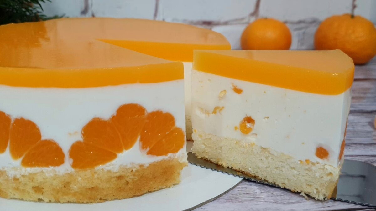 Нежный мандариновый муссовый торт для здоровья и удовольствия