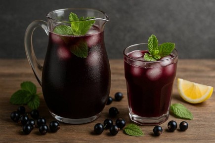 Летний хит: как приготовить освежающий лимонад из черной смородины без сахара